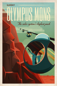 Retro Kosmos Olympus Mons Bluza Tył