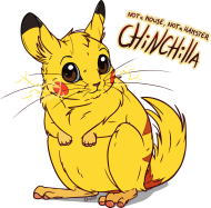 Pikachu szynszyla - koszulka damska