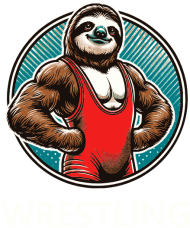 Bluza czarna - Leniwiec WRESTLING - mały wzór 002