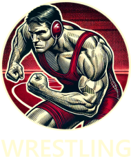 Bluza czarna - WRESTLING - mały wzór 002