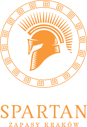 Czarna bluza z kapturem z dużym logo "Spartan Kraków"