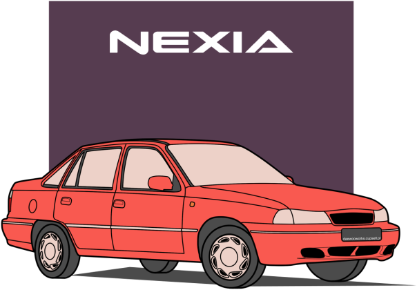 T-shirt Daewoo Nexia - granatowy