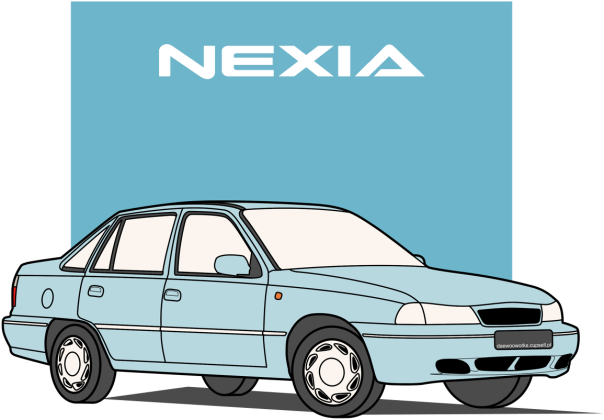 T-shirt Daewoo Nexia - pomarańczowy