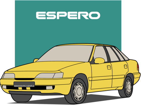 T-shirt Daewoo Espero - biały