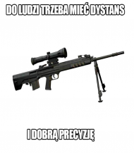 T-shirt męski ,,Do ludzi trzeba mieć dystans i dobrą precyzję"