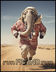 Biegnący słoń