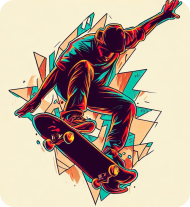 Męska koszulka Skateboarder 3 (T1-KW32-W70-K2)