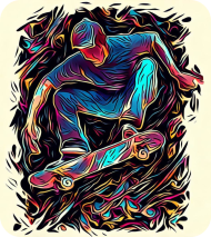 Męska koszulka Skateboarder 5 (T1-KW32-W71-K14)