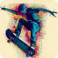 Męska koszulka Skateboarder 10 (T1-KW32-W73-K14)