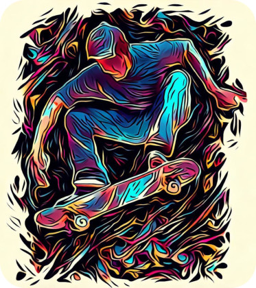 Męska koszulka Skateboarder 5 (T1-KW32-W71-K14)