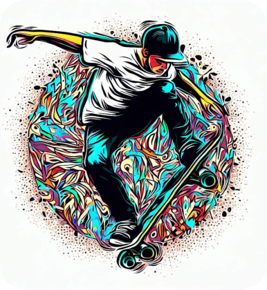 Męska koszulka Skateboarder 6 (T1-KW32-W72-K2)