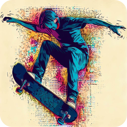 Męska koszulka Skateboarder 10 (T1-KW32-W73-K14)