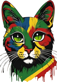 Koszulka z kotem reggae