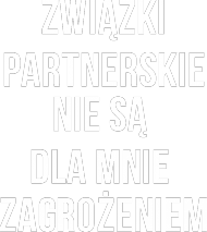T-shirt damski (niebieski) ZWIĄZKI PARTNERSKIE NIE SĄ DLA MNIE ZAGROŻENIEM