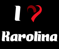 Koszulka męska "I love Karolina" (black)- Spacial