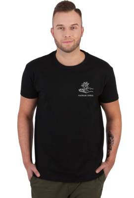 T-shirt CHILLERA "Filtruje Stres" - Czarny - Chillera