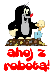 Koszulka damska z logo Ahoj z robotą