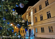 Plakat poziomy A2 Olesnica Rynek choinka
