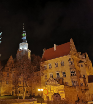 Torba ekologiczna na zakupy Olesnica Zamek noca