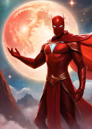 Plakat pionowy A1 Fantasy Czerwony Batman 1