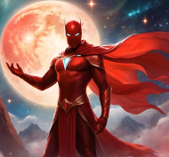 Eko bluza z kapturem Fantasy Czerwony Batman 1