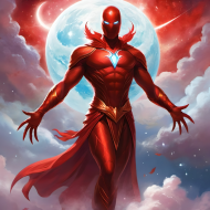 Komin chusta na szyje full print Fantasy Czerwony Ksiaze 1