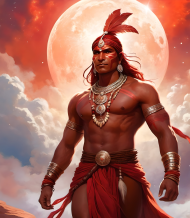 Bluzka voyage z dlugim rekawem Fantasy Czerwony Indianin 1