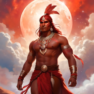 Ekologiczna torba na zakupy full print Fantasy Czerwony Indianin 1