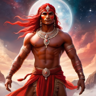 Ekologiczna torba na zakupy Fantasy Czerwony Indianin 2