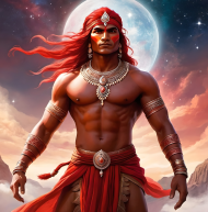 Bluza dziecieca z kapturem z nadrukiem Fantasy Czerwony Indianin 2