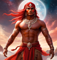 Bluza dziecieca rozpinana z kapturem z nadrukiem Fantasy Czerwony Indianin 2