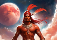 Plakat poziomy A1 Fantasy Czerwony Indianin 3