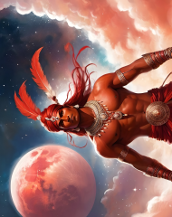 Podkladka pod mysz komputerowa Fantasy Czerwony Indianin 3