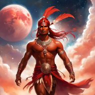 Ekologiczna torba na zakupy full print Fantasy Czerwony Indianin 3