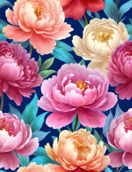 Fartuch ochronny kuchenny zapaska z nadrukiem full print Kwiaty kolor 26