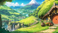 Fartuch ochronny kuchenny zapaska z nadrukiem full print Fantasy Kraina Hobbita 1