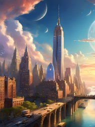 Bluza bez kaptura z nadrukiem New York 1