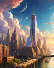 Koszulka z dlugim rekawem voyage z nadrukiem New York 1