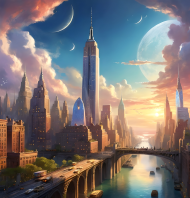 Ekologiczna bluza z kapturem z nadrukiem New York 1