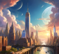 Ekologiczna bluza z kapturem z nadrukiem New York 1