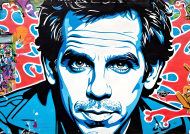 Plakat poziomy A1 Ben Stiller grafitti 1