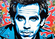 Plakat poziomy A2 Ben Stiller grafitti 1