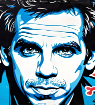 Damska bluza bez kaptura z nadrukiem Ben Stiller grafitti 1
