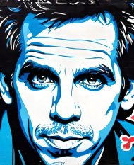 Bluza z kapturem z nadrukiem Ben Stiller grafitti 1
