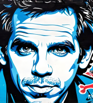 Damska bluza z kapturem z nadrukiem Ben Stiller grafitti 1