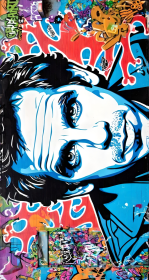 Metalowe pudelko Ben Stiller grafitti 1