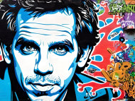 Mala poduszka jasiek z nadrukiem full print Ben Stiller grafitti 1