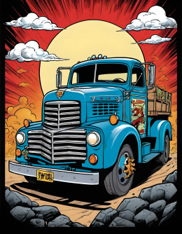 Koszulka T-Shirt z nadrukiem Truck 6