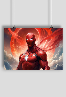 Plakat poziomy A1 Fantasy Czerwony Batman 2 - TOP KOSZULKI - fajne koszulki i gadżety z nadrukiem