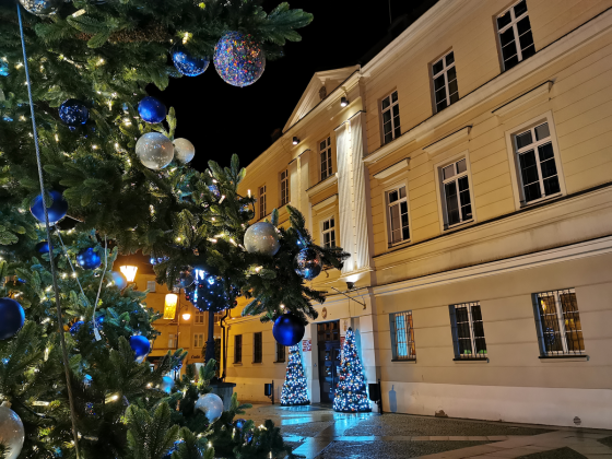 Poduszka jasiek z nadrukiem Olesnica Rynek ratusz